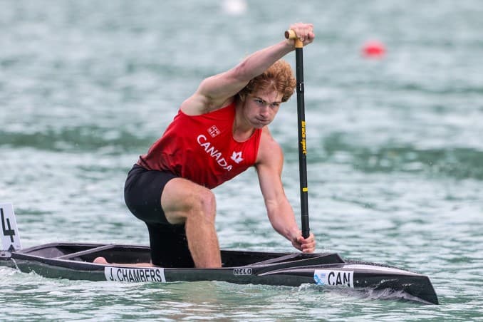 Jackson Chambers racing sprint canoe